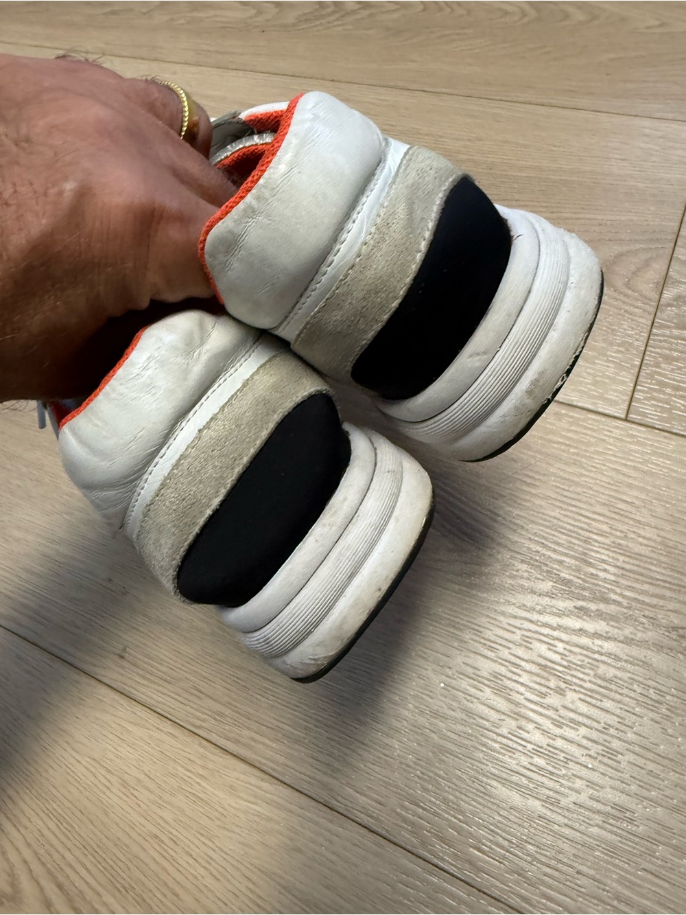 CHANEL White, Silver Glitter and Orange Low-Top Running Sneakers Size 8 (38) - Picture 14 of 16